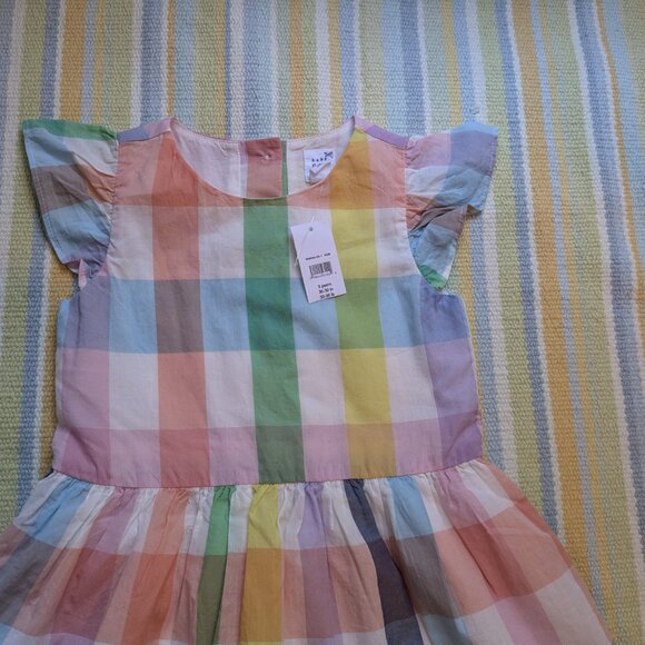 ⭐ NEW NWT GAP Flutter-sleeve gingham plaid dress size 3T - Picture 3 of 8